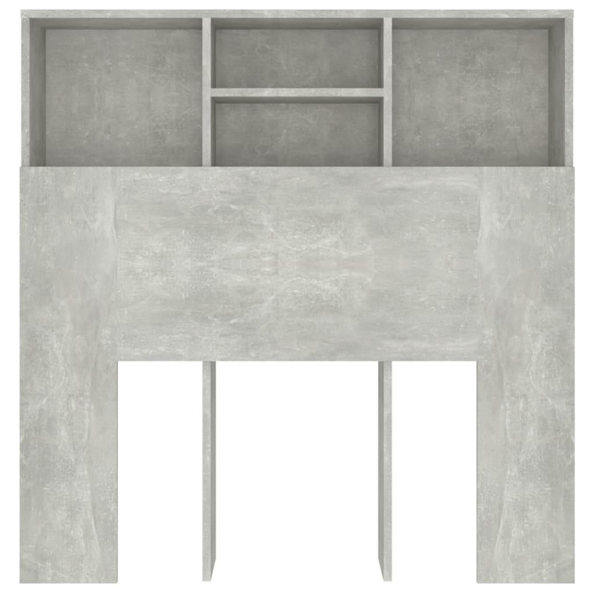 VIDAXL Armoire de tete de lit Gris beton 100x19x103,5 cm