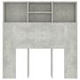 Voir la diapositive 4 : VIDAXL Armoire de tete de lit Gris beton 100x19x103,5 cm