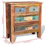Voir la diapositive 6 : VIDAXL Armoire avec 4 tiroirs Bois massif de recuperation