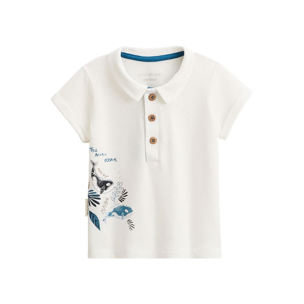 Petit Béguin Ensemble bébé t-shirt et short Magic Ocean