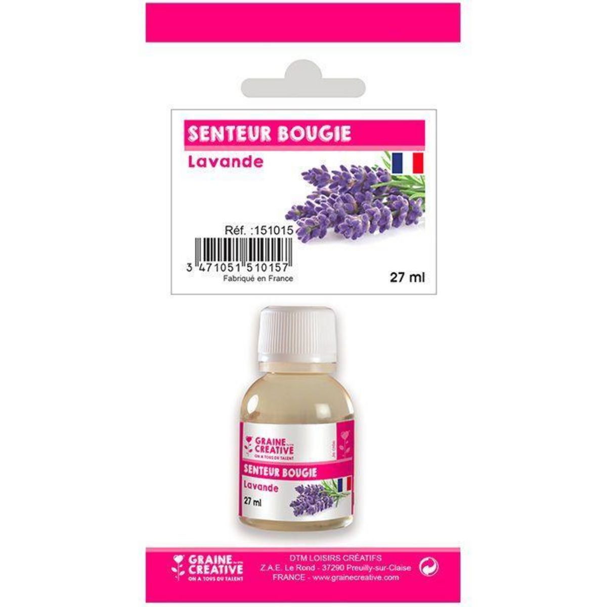 Graine créative Parfum pour bougies 27 ml - Senteur lavande