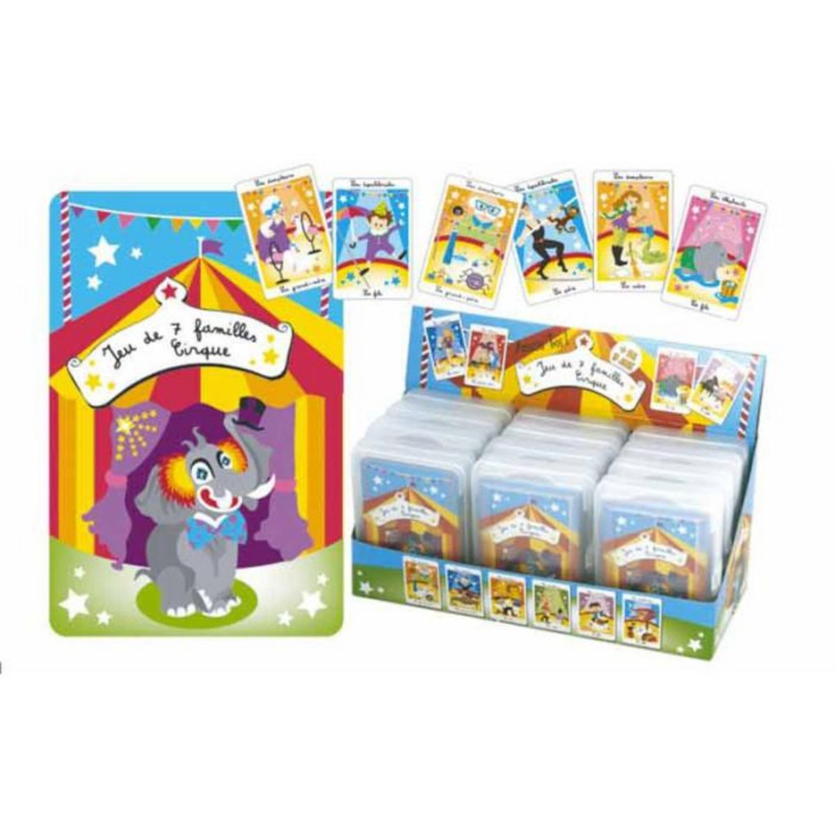 Paris Prix Jeu de 7 Familles  Cirque  8cm Multicolore