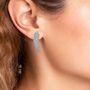 Voir la diapositive 2 : SC CRYSTAL Boucles d'oreilles plumes SC Crystal ornées de Cristaux scintillants