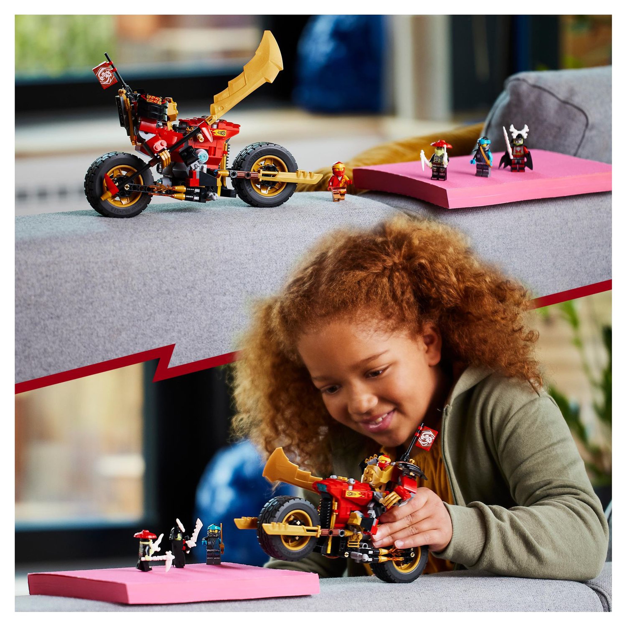 Voir la diapositive 8 : LEGO Ninjago 71783 La moto du robot de Kai Évolution, Jeu de Ninja Évolutif, Figurine Robot et 2 Minifigurines Roi squelette