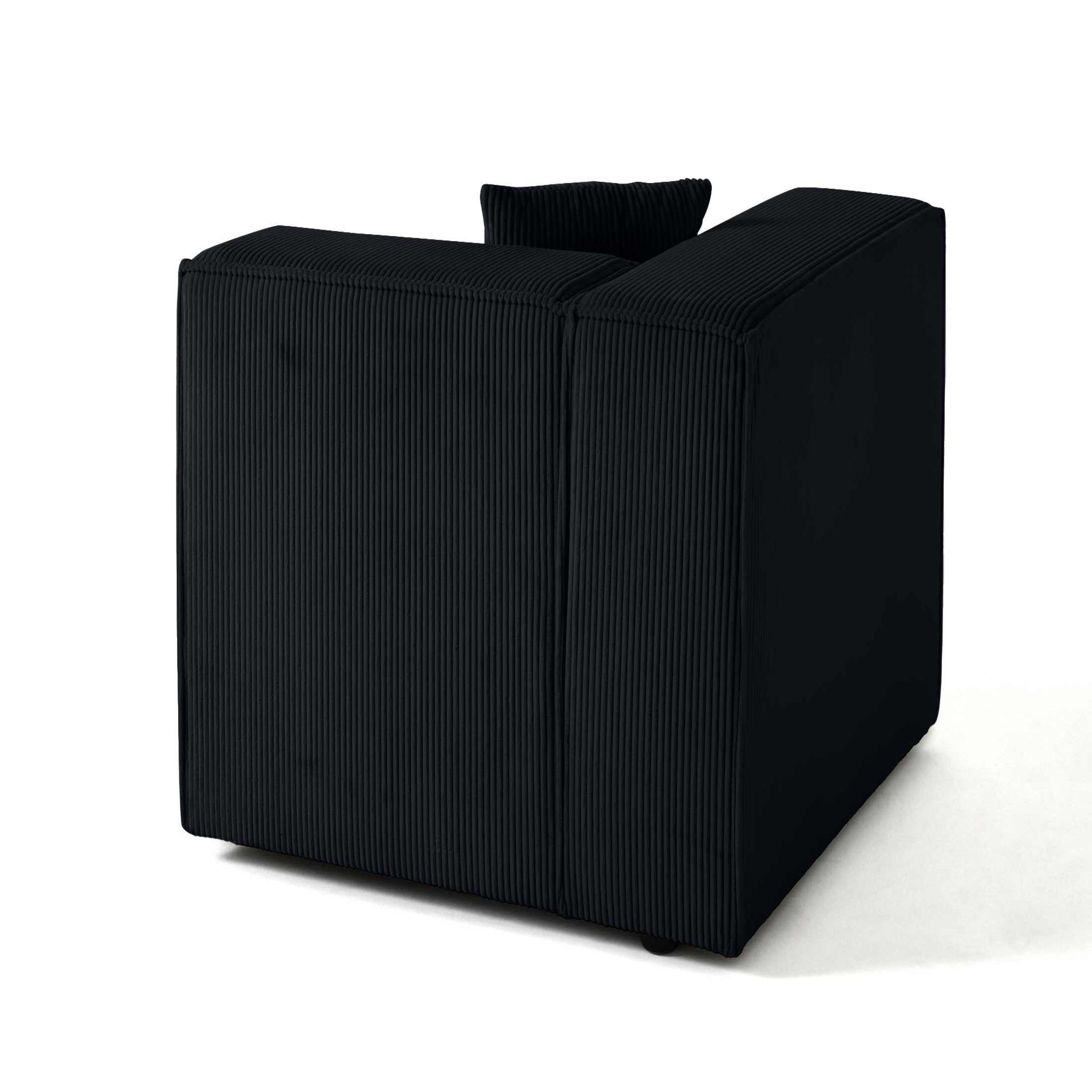 Voir la diapositive 6 : LISA DESIGN Arty - module d'assise gauche - en velours côtelé