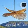 Voir la diapositive 2 : Lumisky Suspension solaire bohème SOLARA Beige Jute D80cm