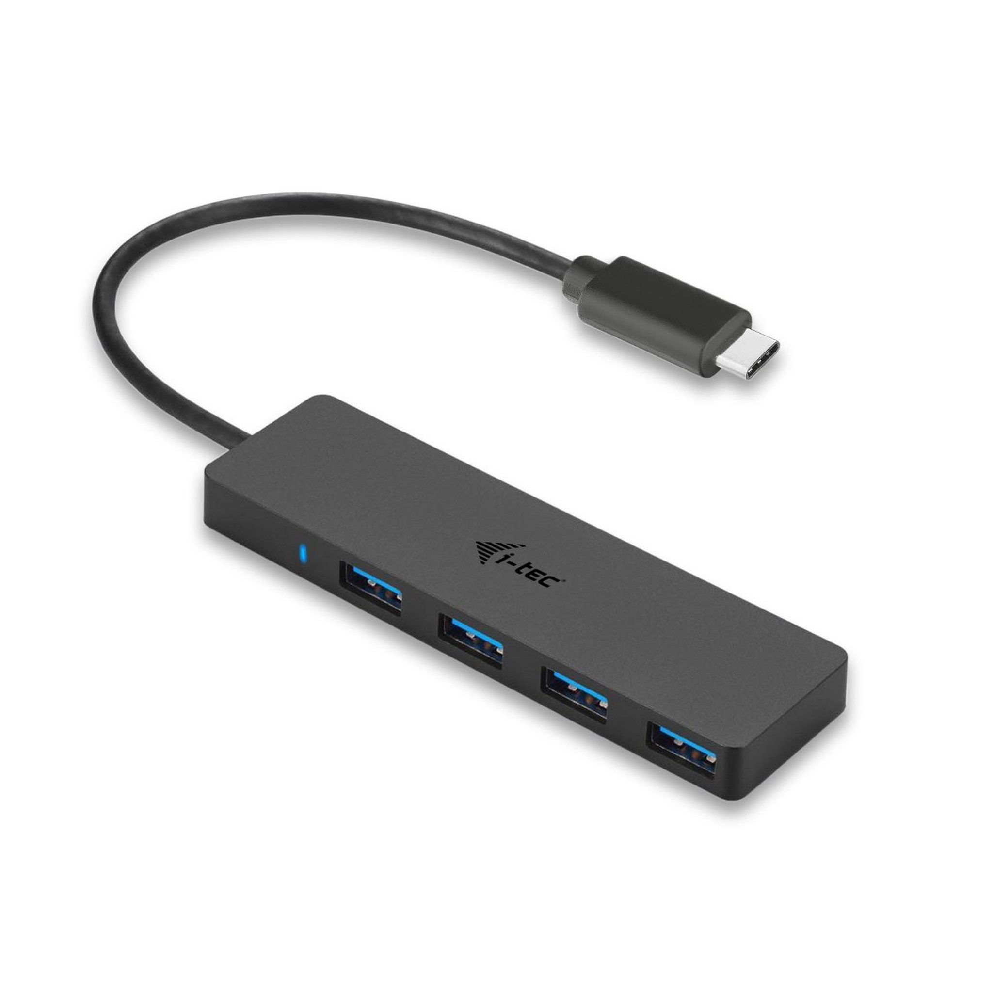 Voir la diapositive 2 : I-TEC USB-C HUB I-TEC avec 4 Ports USB 3.0 avec Cable Integre 20cm