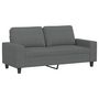 Voir la diapositive 2 : VIDAXL Canape a 2 places Gris fonce 140 cm Tissu