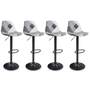 Voir la diapositive 1 : ID MARKET Lot de 4 tabourets de bar KARL design patchworks noirs, gris et blancs pied noir