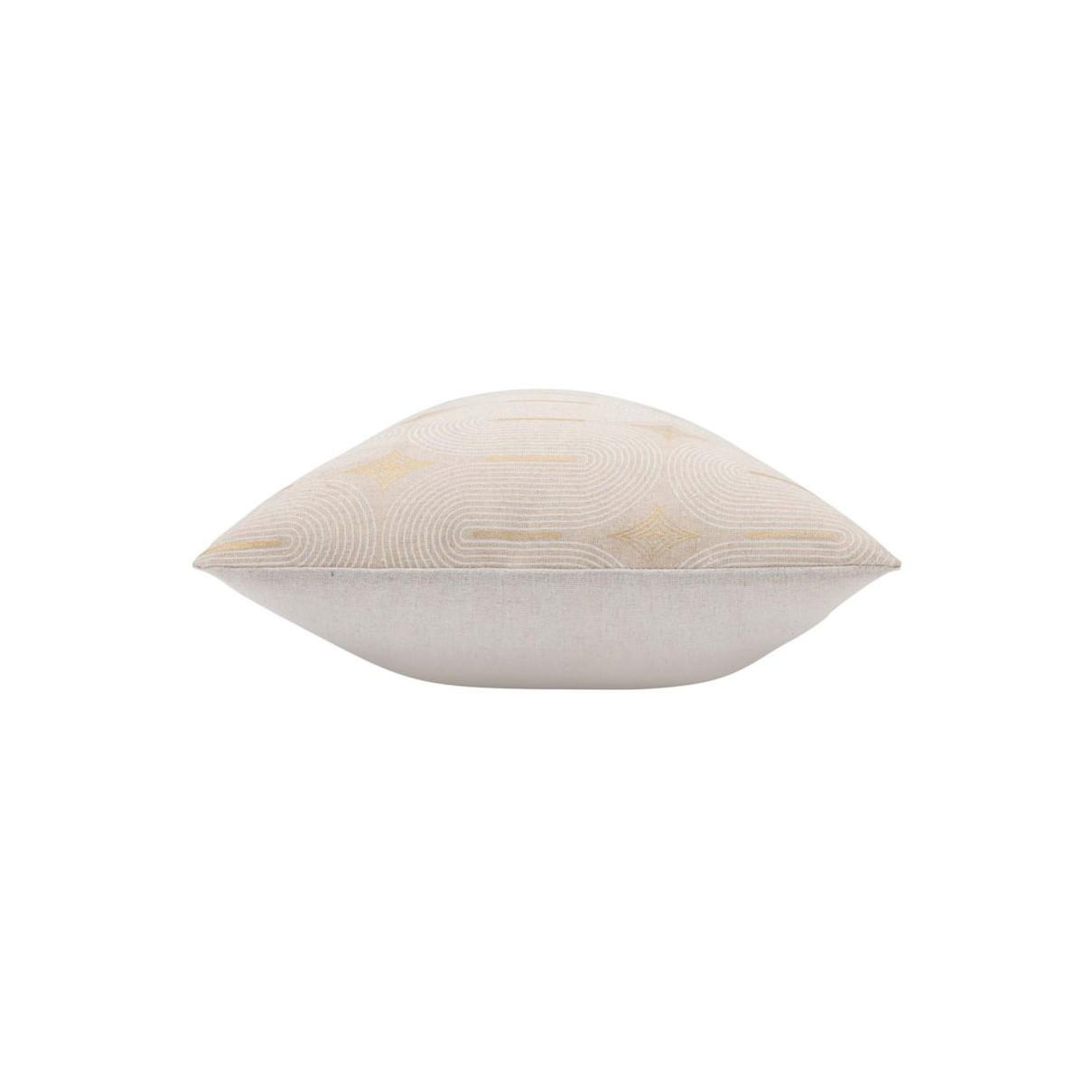 Paris Prix Coussin à Motifs Métallisés  Ondine  40x60cm Beige & Blanc