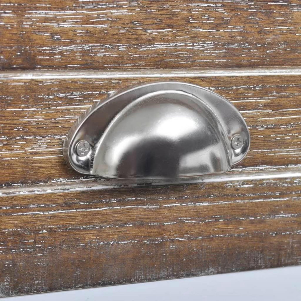 VIDAXL Table de chevet avec 1 tiroir Marron et blanc