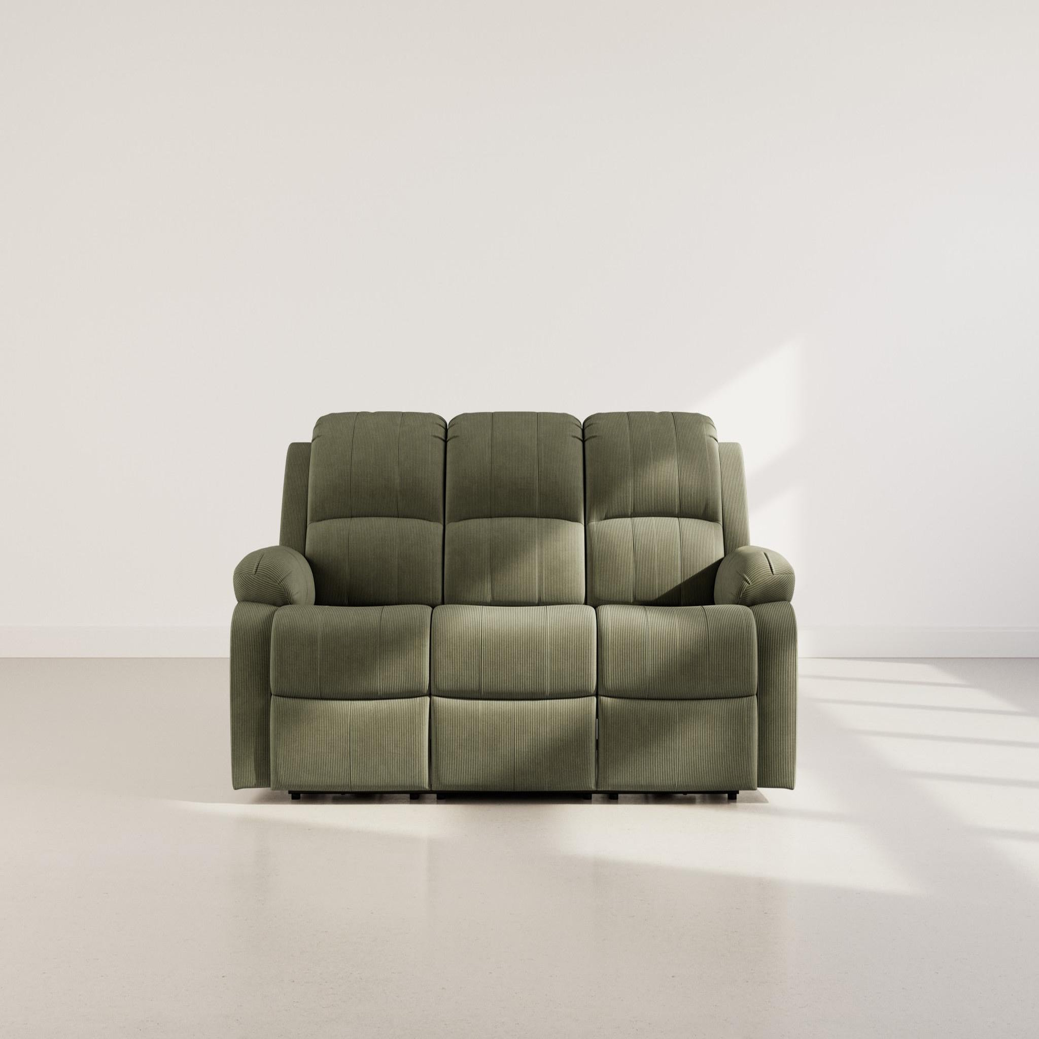 Voir la diapositive 2 : BEST MOBILIER Armand - canapé 3 places relax électrique en velours côtelé