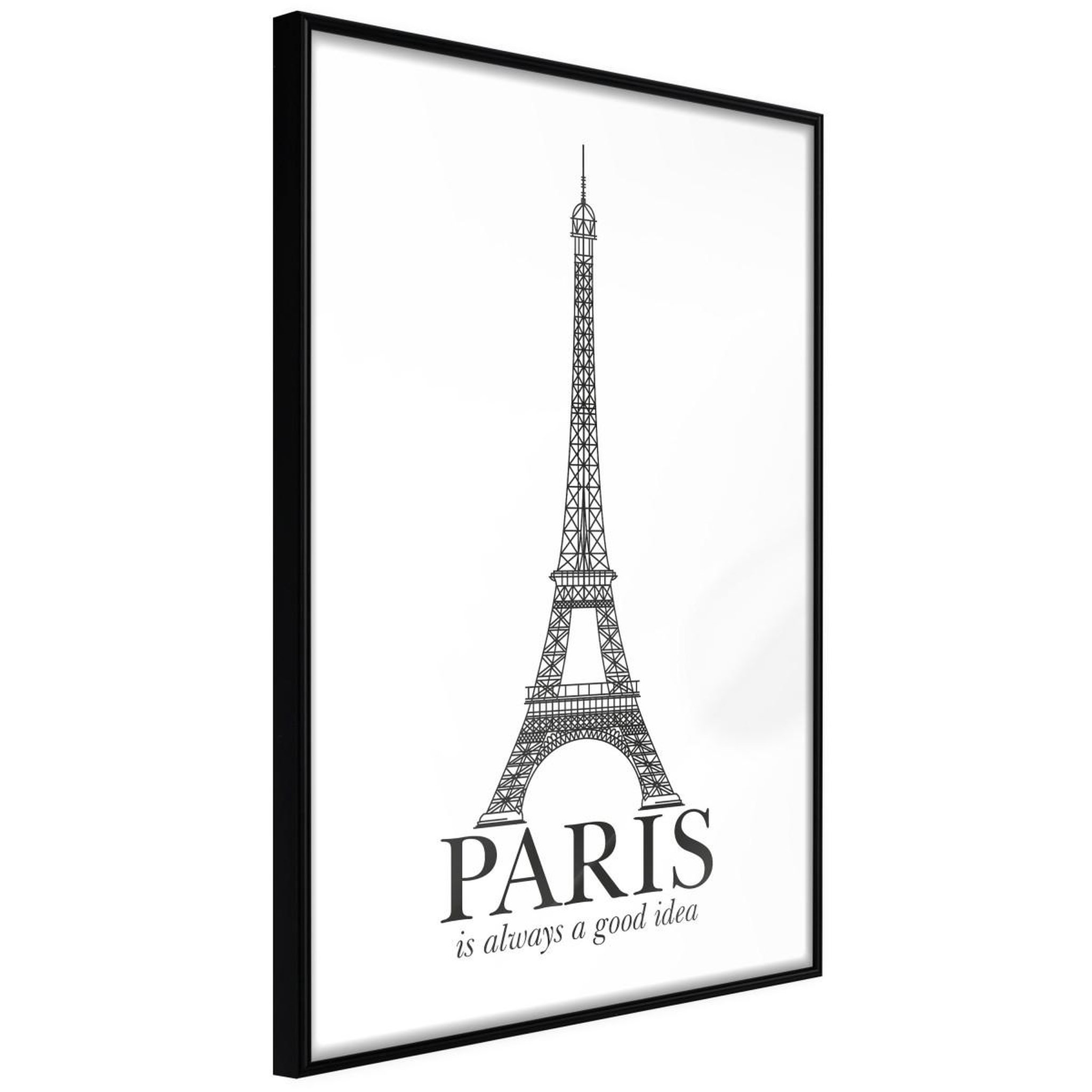 Paris Prix Affiche murale encadrée  eiffel tower. Coloris disponibles : Noir, Jaune