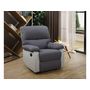Voir la diapositive 2 : Habitat et Jardin Fauteuil relax  Lincoln  - 90 x 89 x 103 cm - Blanc/Gris clair
