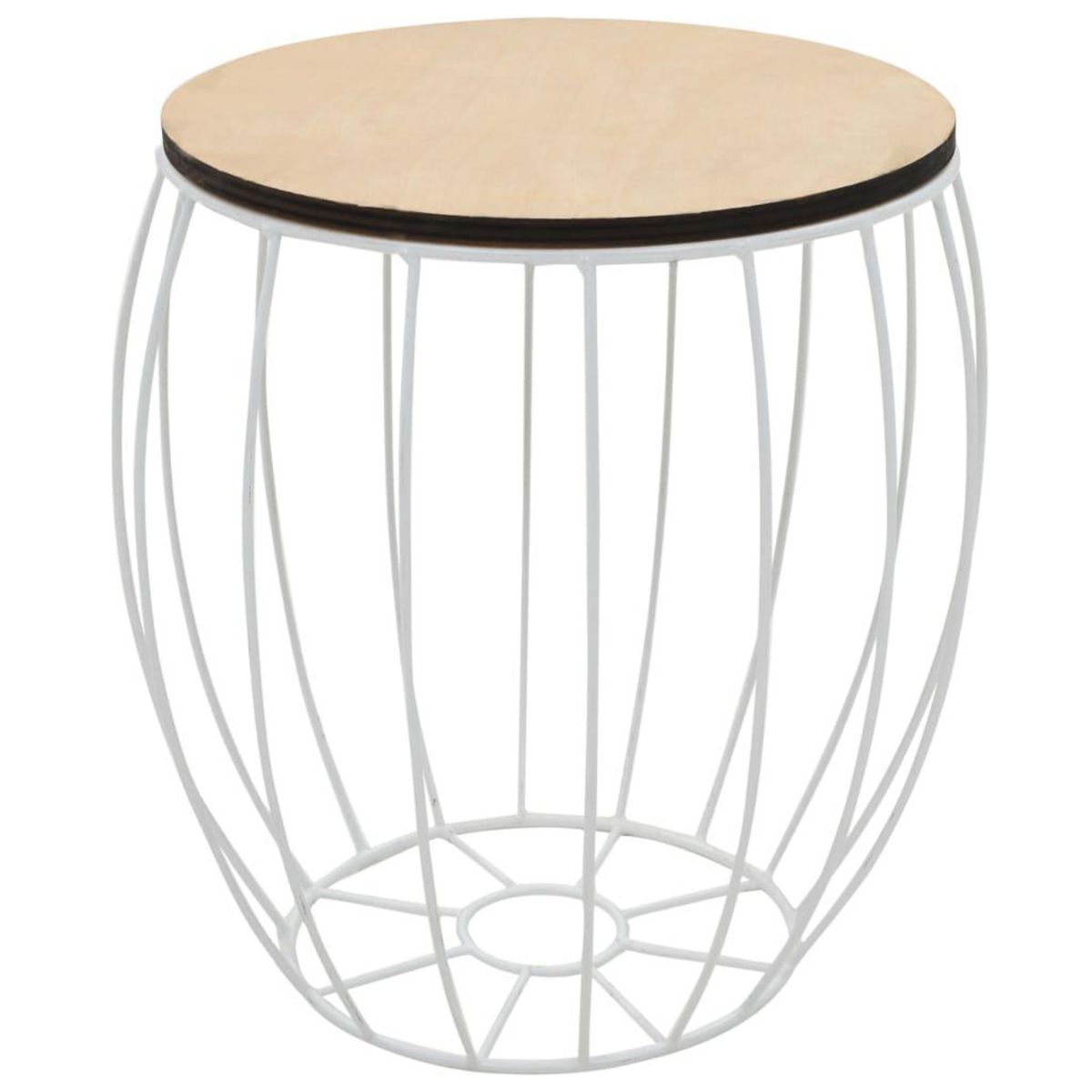 VIDAXL Ensemble de table basse Contreplaque de peuplier Fer 3 pcs