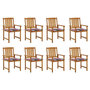 Voir la diapositive 1 : VIDAXL Chaises de jardin avec coussins lot de 8 Bois d'acacia solide