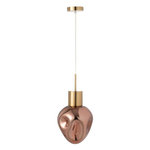 Paris Prix Lampe Suspension Design  Kerri  160cm Cuivre