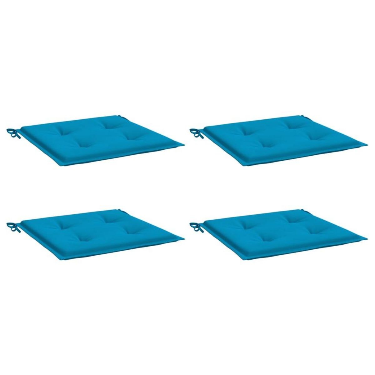VIDAXL Coussins de chaise jardin lot de 4 bleu 50x50x3 cm tissu oxford