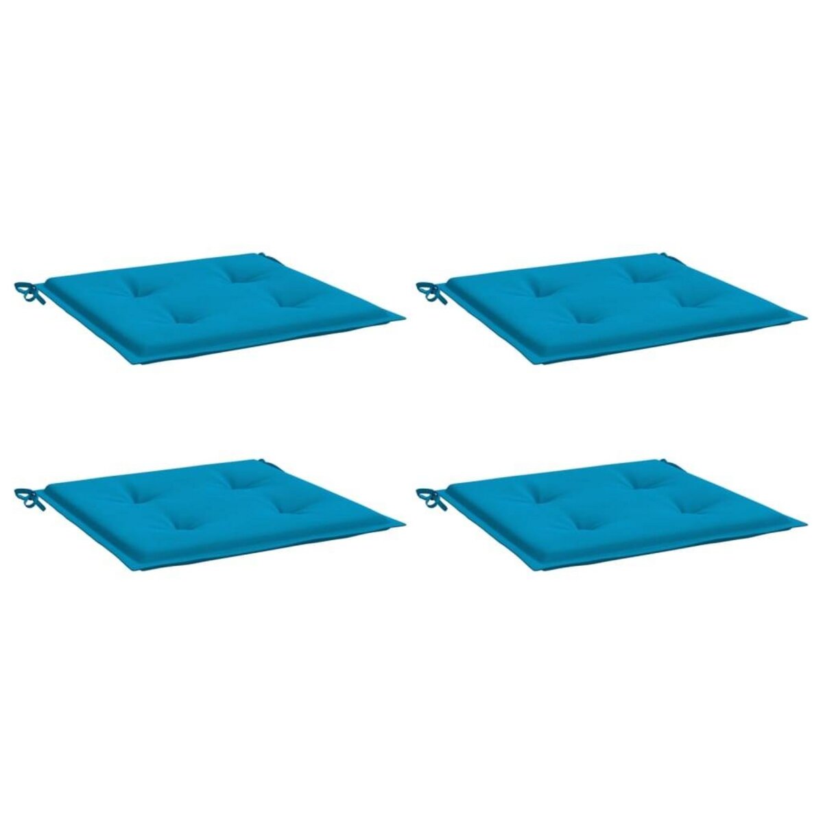 VIDAXL Coussins de chaise jardin lot de 4 bleu 50x50x3 cm tissu oxford