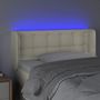 Voir la diapositive 4 : VIDAXL Tete de lit a LED Creme 103x16x78/88 cm Similicuir