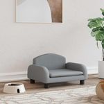 VIDAXL Lit pour chien gris clair 50x40x30 cm tissu