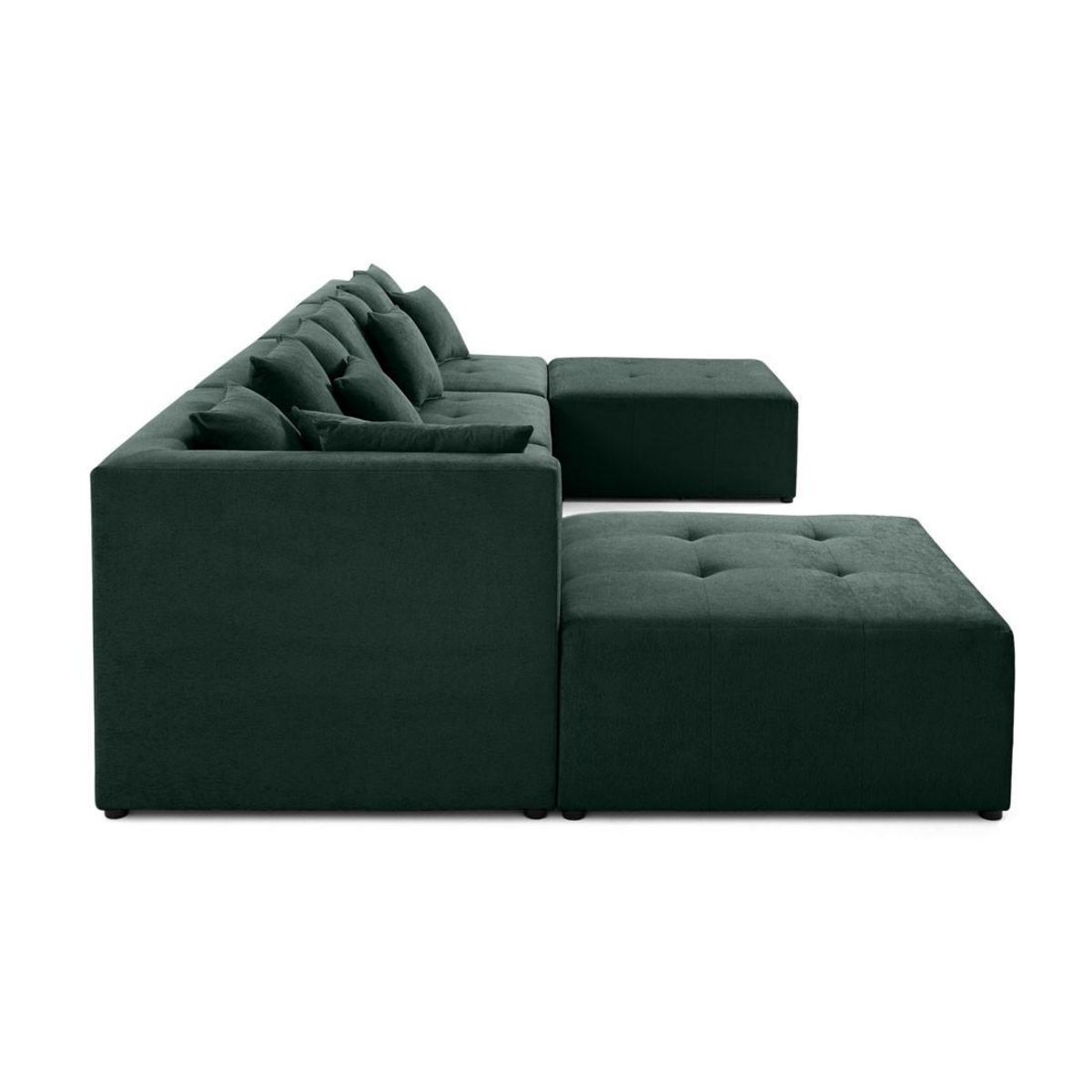 LISA DESIGN Amalfi - canapé modulable panoramique en u - 7 places - en tissu