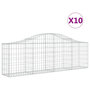 Voir la diapositive 2 : VIDAXL Paniers a gabions arques 10 pcs 200x30x60/80 cm Fer galvanise