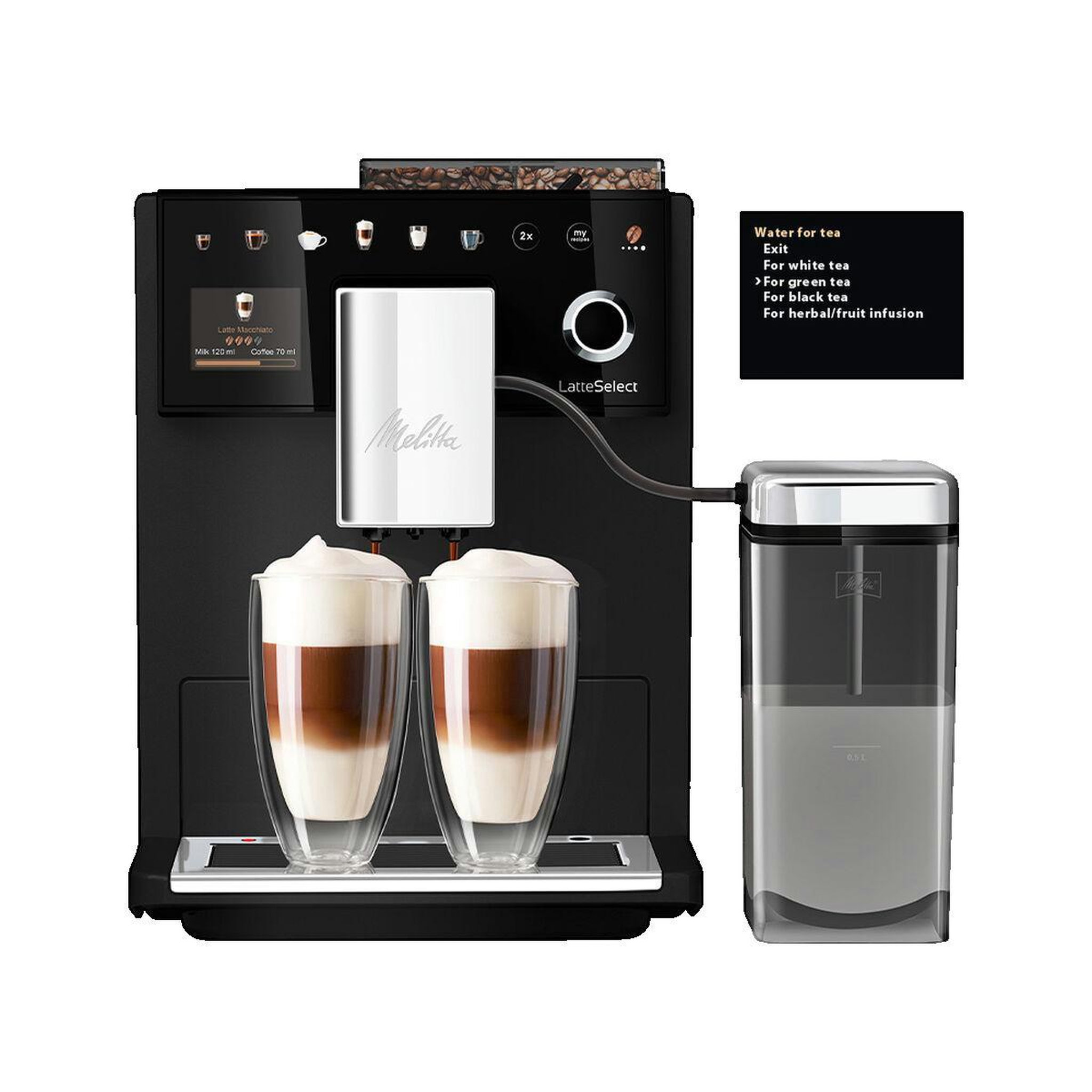 Voir la diapositive 2 : Melitta Cafetière Melitta F630-212 Superautomatique avec Broyeur intégré