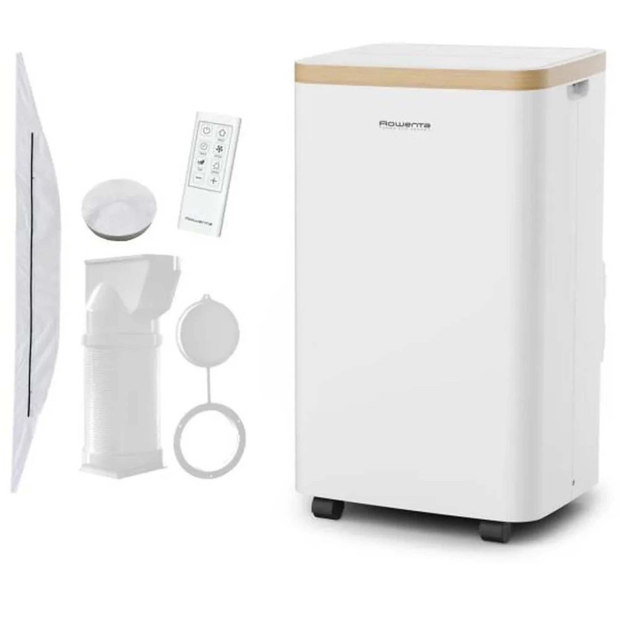 Voir la diapositive 1 : ROWENTA Climatiseur mobile 3000w 40m2 avec kit fenêtre - au5610f0