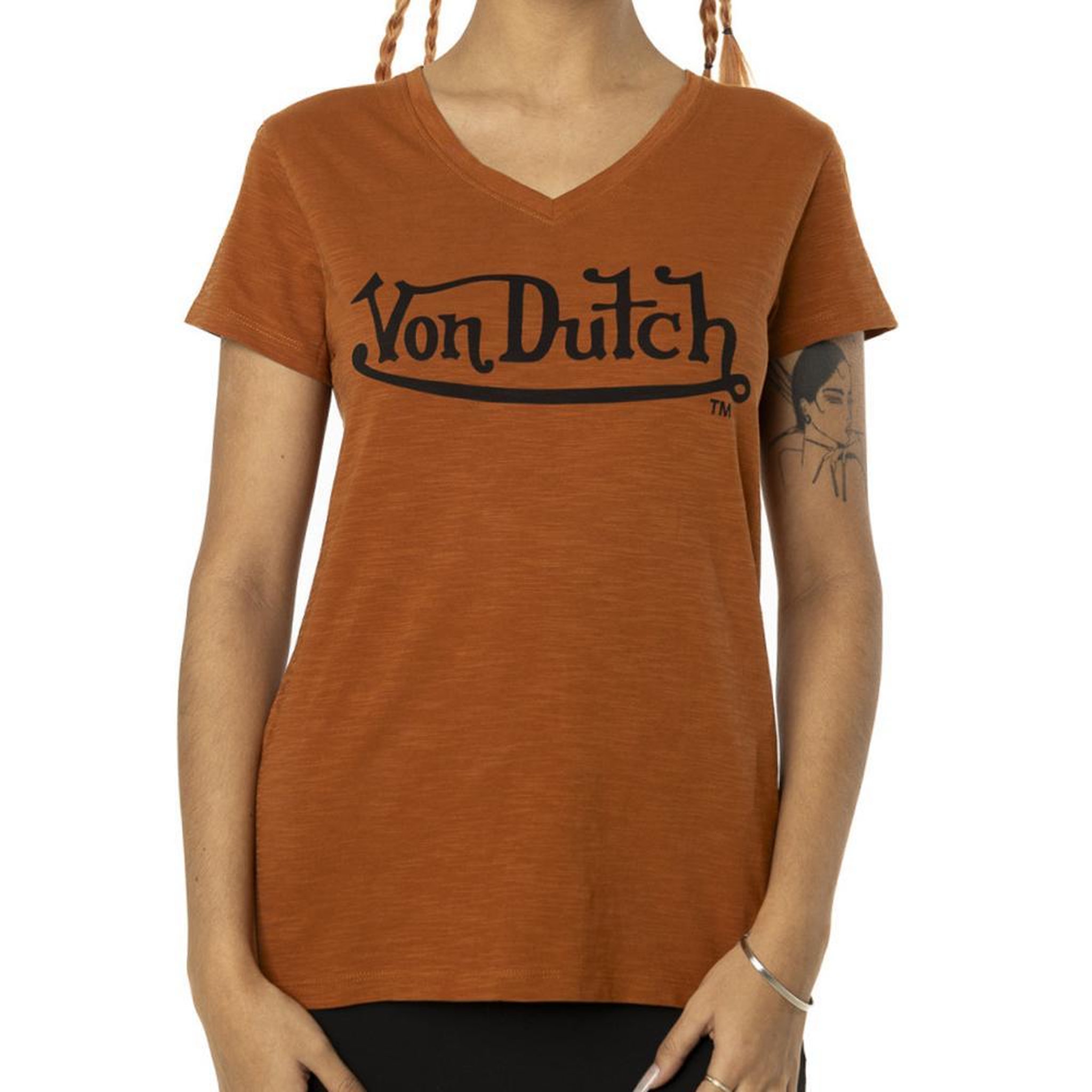 Voir la diapositive 1 : VON DUTCH T shirt  Femme Von Dutch Slub