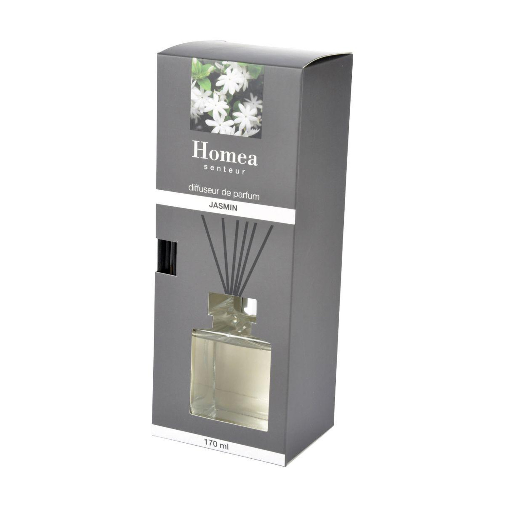 Voir la diapositive 2 : HOMEA Diffuseur de Parfum  Carré  170ml Jasmin