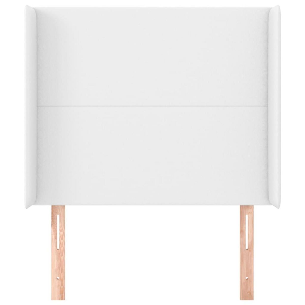 VIDAXL Tete de lit avec oreilles Blanc 103x16x118/128 cm Similicuir