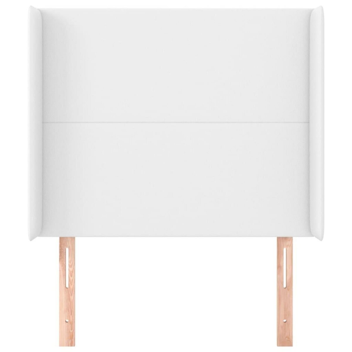 VIDAXL Tete de lit avec oreilles Blanc 103x16x118/128 cm Similicuir