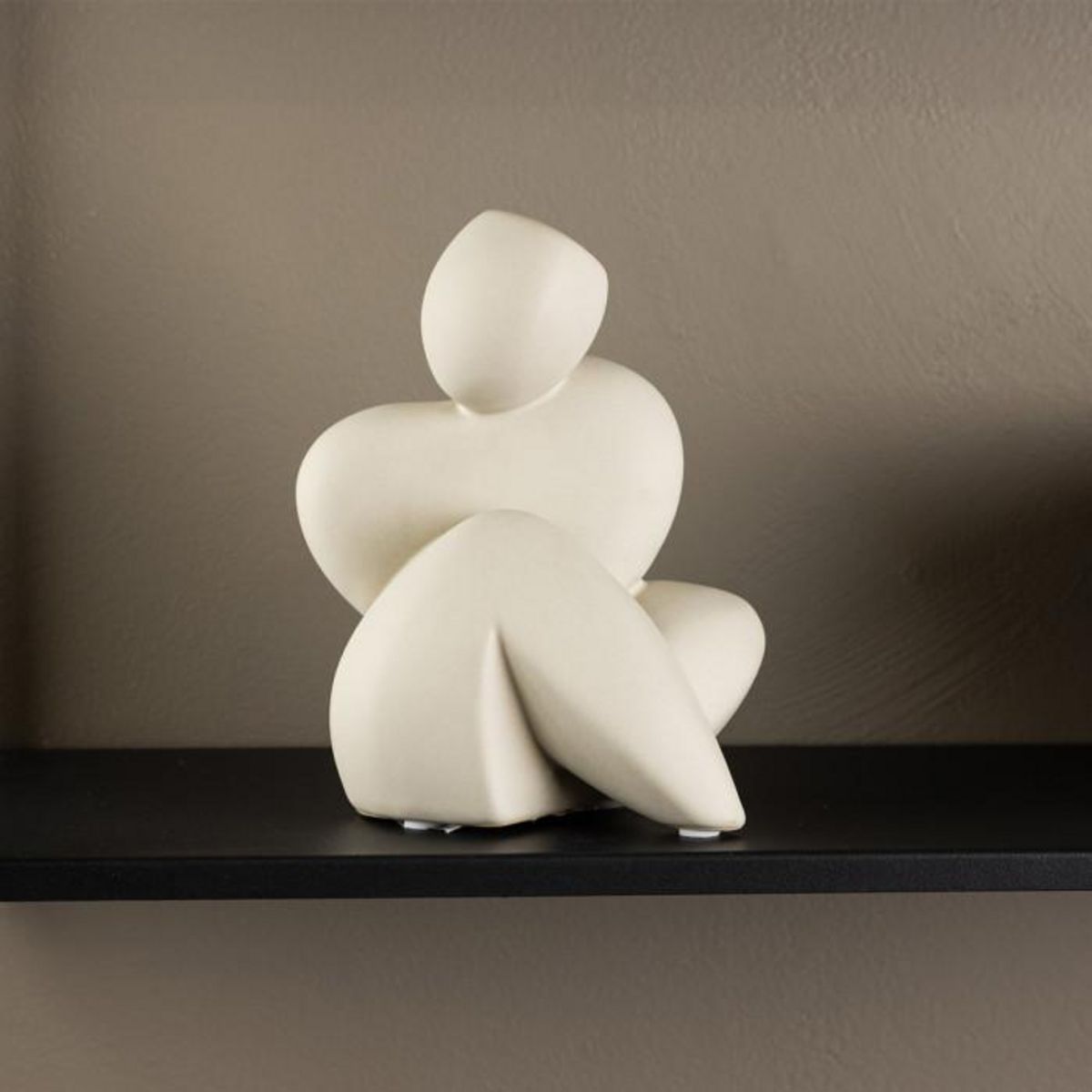 Paris Prix Statuette Sculpture en Céramique  Floda  14cm Gris Clair