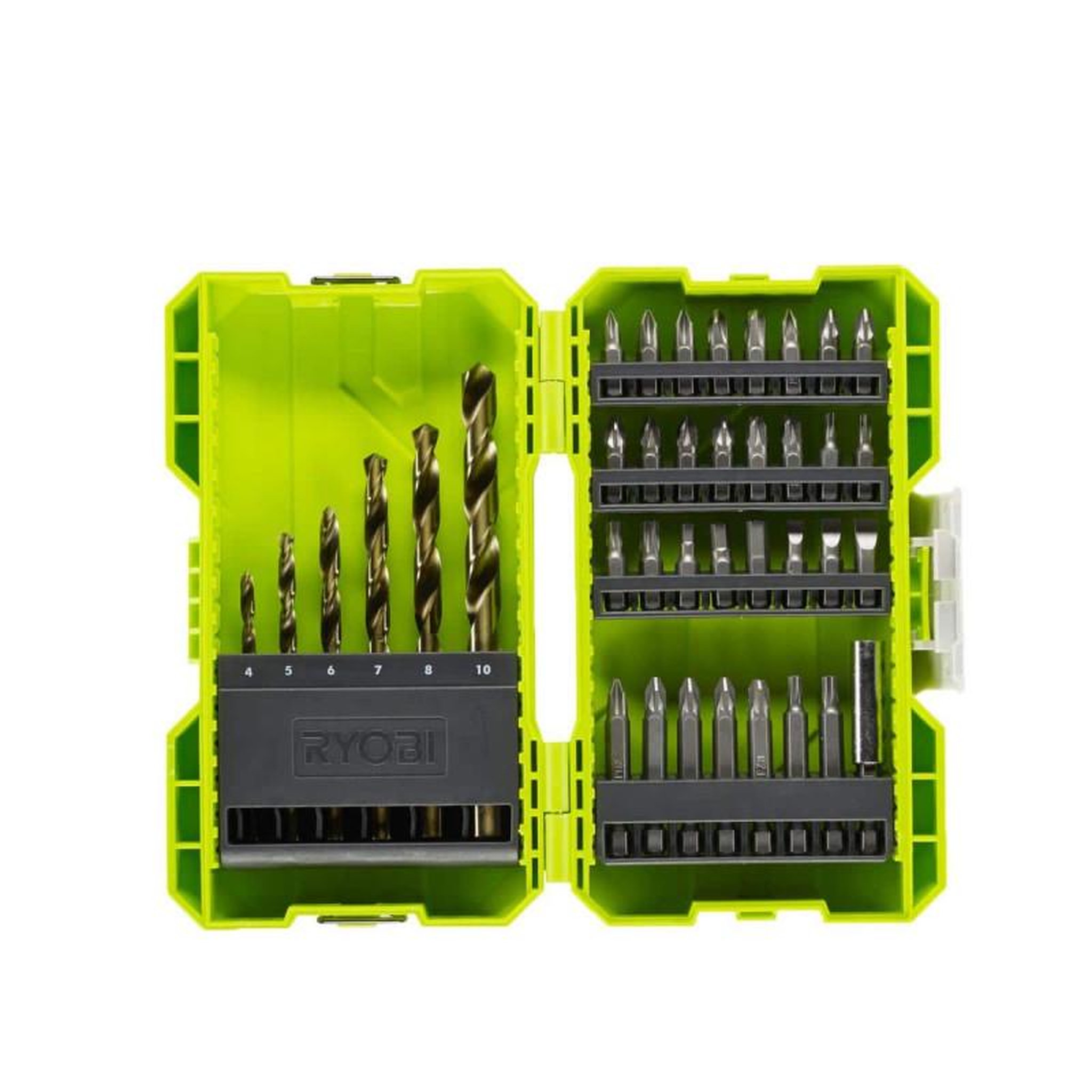 Ryobi Coffret antichocs empilable ryobi 38 accessoires de perçage-vissage - porte embouts rak38sdd