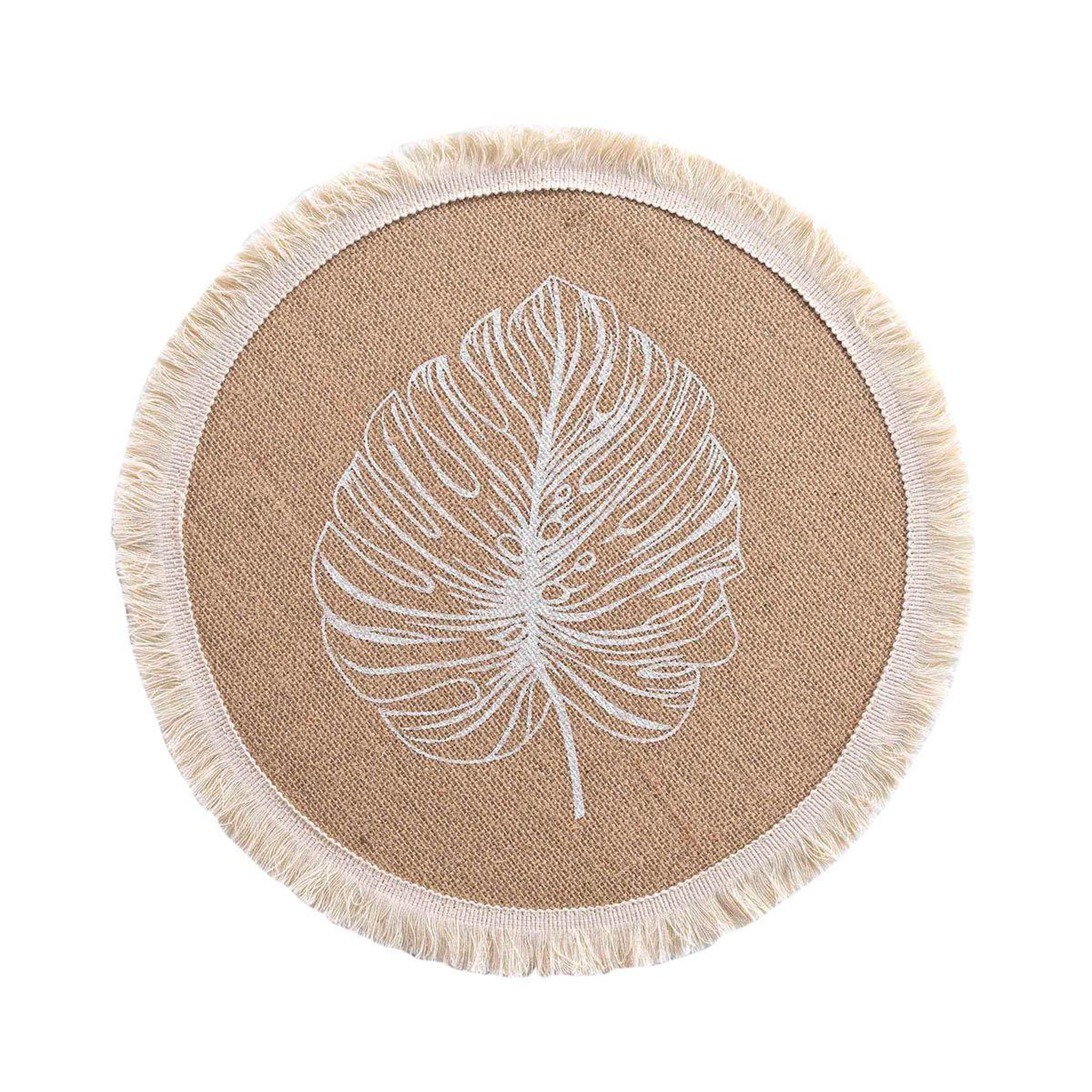 Douceur d'Intérieur Set de table rond en jute  mogador  38cm naturel