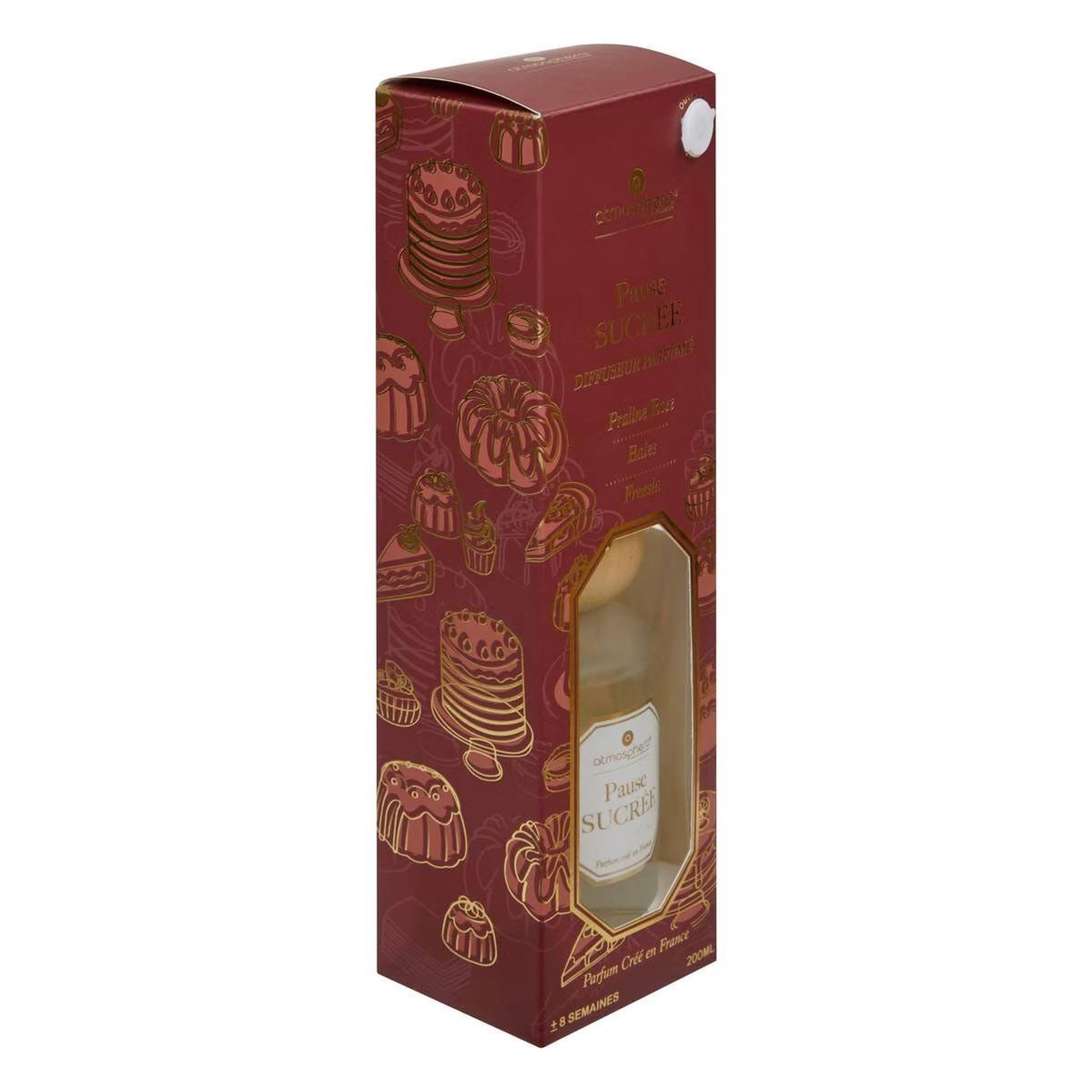 Voir la diapositive 2 : ATMOSPHERA Diffuseur de parfum en verre  elisa  200ml pause sucrée