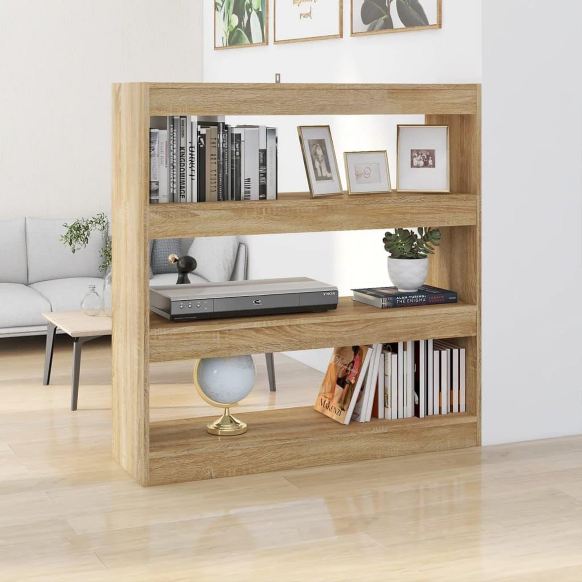 VIDAXL Bibliotheque/Separateur de piece chene sonoma 100x30x103 cm