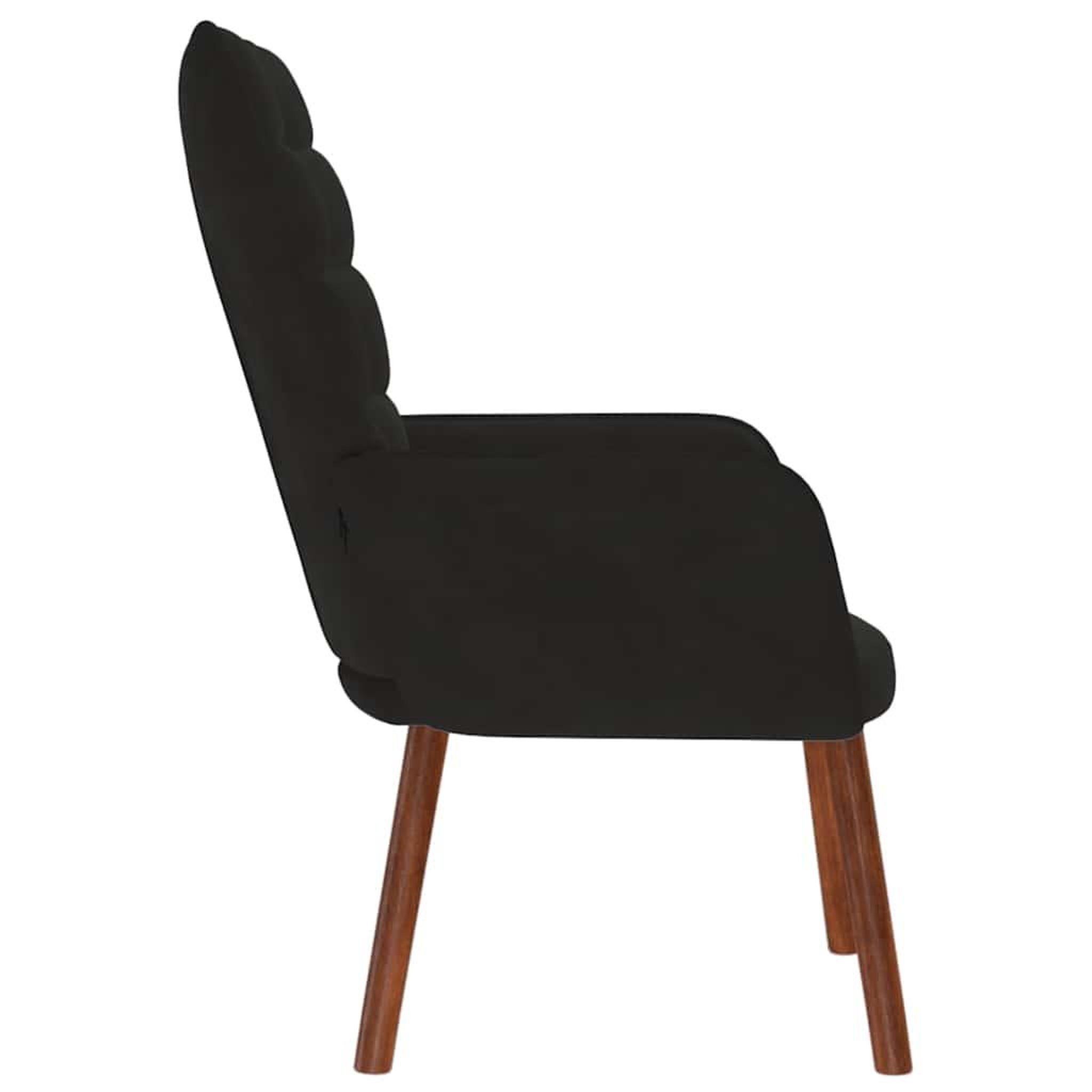 Voir la diapositive 5 : VIDAXL Chaise de relaxation Noir Velours