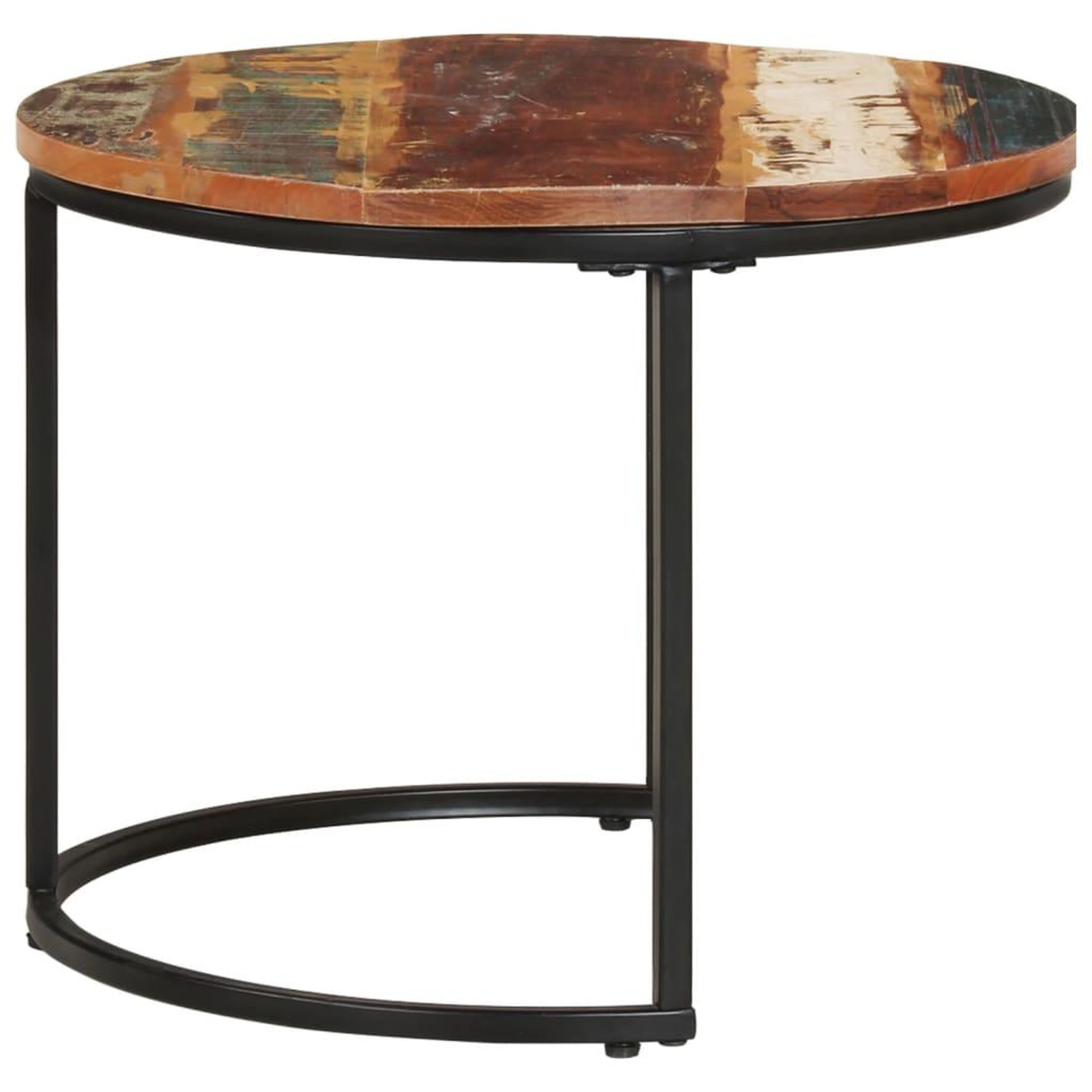Voir la diapositive 3 : VIDAXL Tables gigognes 3 pcs Bois de recuperation massif