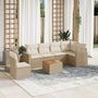 Voir la diapositive 1 : VIDAXL Salon de jardin avec coussins 7 pcs beige resine tressee