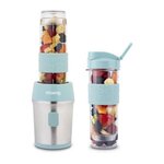HKOENIG Mini blender - SMOO16 - 300 W - 570 mL - Bleu pastel - 2 gourdes incluses