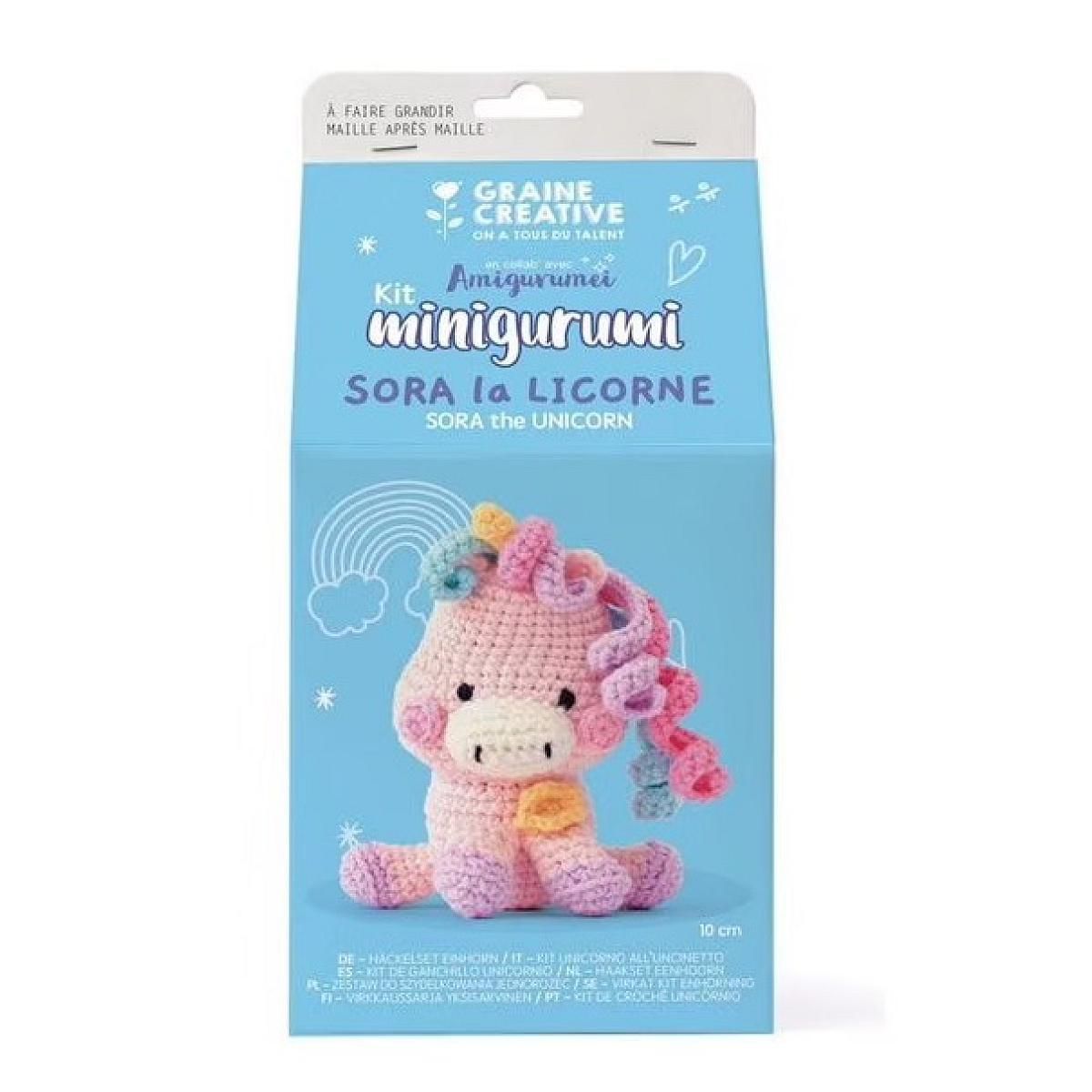 Graine créative Kit crochet minigurumi Sora la licorne