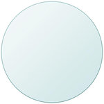 VIDAXL Dessus de table ronde en verre trempe 800 mm