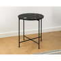 Voir la diapositive 1 : LISA DESIGN Ezaro - table basse ronde - 42 cm - plateau en marbre - pieds en acier