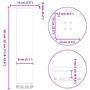 Voir la diapositive 6 : VIDAXL Pieds de table basse acier naturel 4 pcs 30-32 cm acier