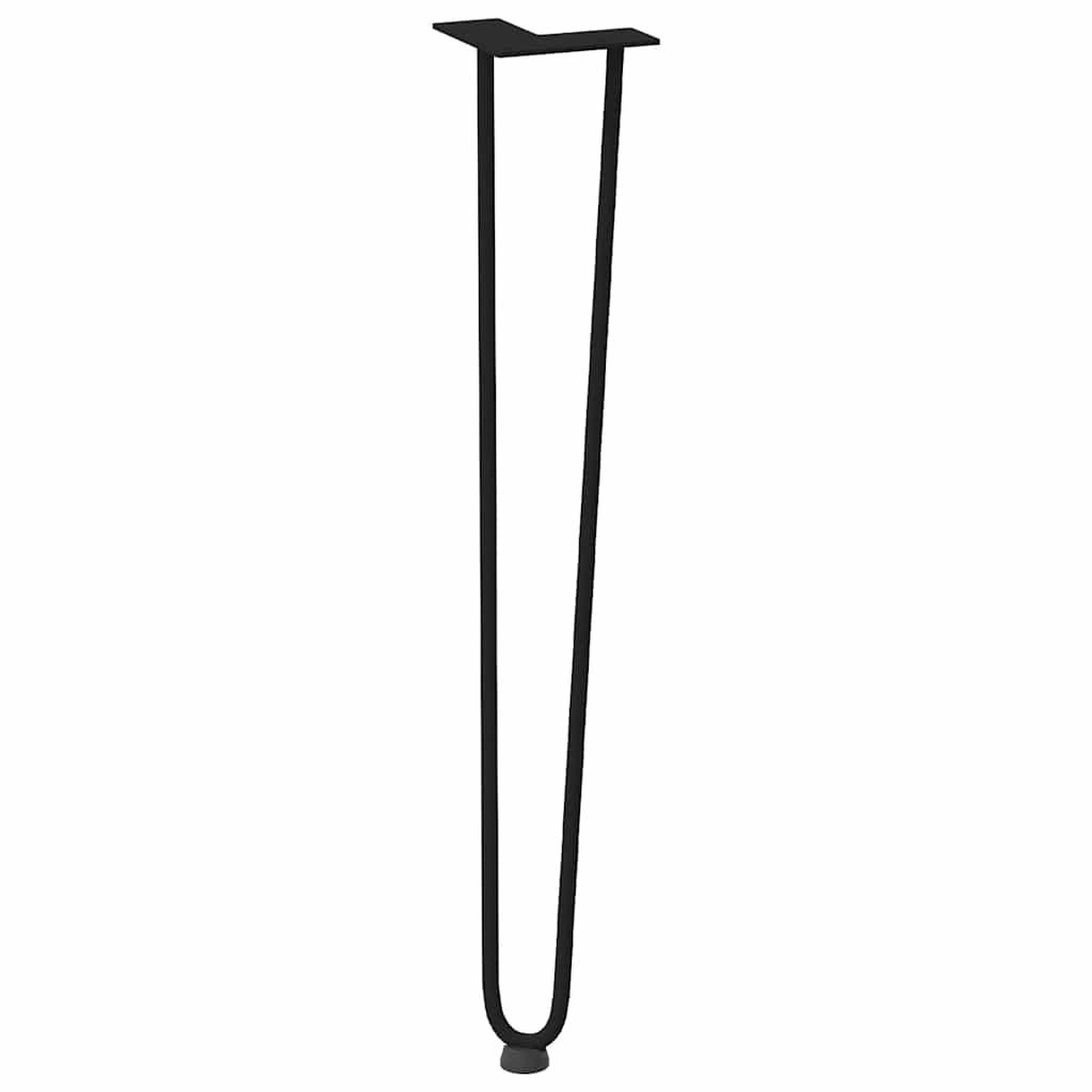 Voir la diapositive 4 : VIDAXL Pieds de table en forme d'epingle a cheveux 4 pcs noir 72 cm
