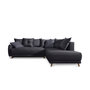 Voir la diapositive 6 : BEST MOBILIER Lena - canapé d'angle droit convertible - 5 places - gris foncé - style scandinave - gris foncé