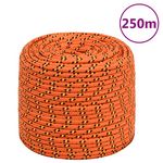 VIDAXL Corde de bateau Orange 8 mm 250 m Polypropylene