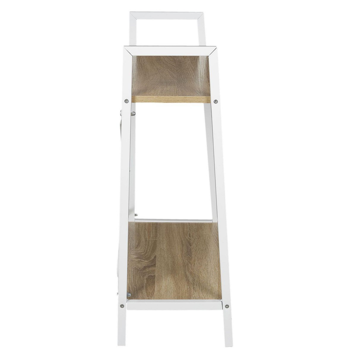 The Home Deco Factory Etagère à 2 planches en bois et métal - L. 60 x H. 70 cm. - Blanc